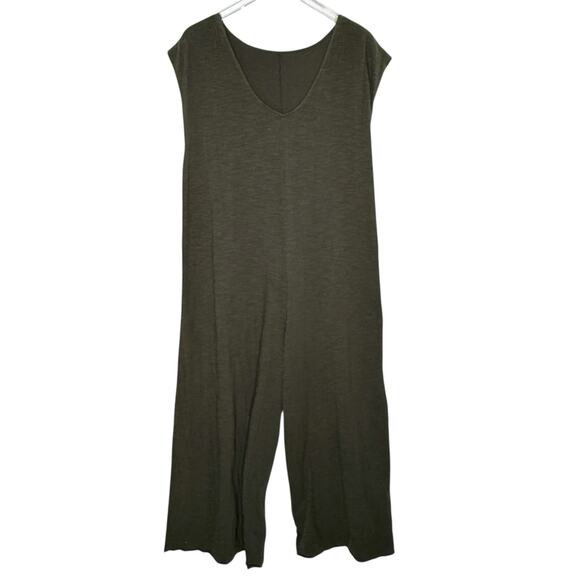 Natural Life L/XL Olive Knit Jumpsuit Reversible Relaxed Lagenlook Comfy - Picture 2 of 9